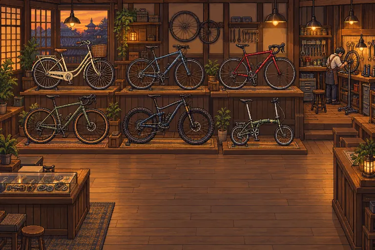 自転車店の店内